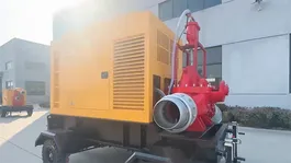 Водяной насос с двойным всасыванием на прицепе