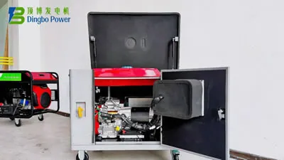 Бензиновый бесшумный генератор с воздушным охлаждением