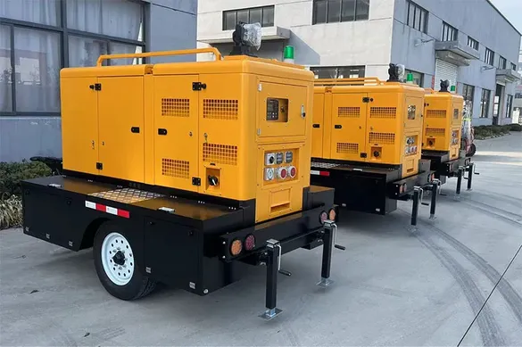 Передвижная электростанция и дренажный насос